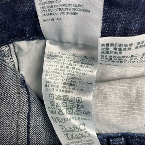 Levis Dark Denim Jeans Slightly Tapered Ankle EUC Women’s Size 8 - Picture 11 of 11